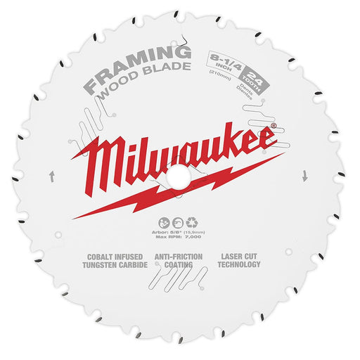 Milwaukee Tool Power Tools Accessories Milwaukee 8-1/4 in. 24T Framing Circular Saw Blade