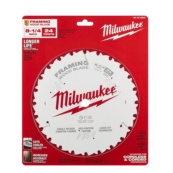 Milwaukee Tool Power Tools Accessories Milwaukee 8-1/4 in. 24T Framing Circular Saw Blade