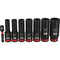 Milwaukee Tool Accessories Milwaukee 8PC SHOCKWAVE™ Impact Duty™ 3/8" Drive SAE Deep 6 Point Socket Set