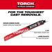 Milwaukee Tool Accessories Milwaukee 9" 7TPI The TORCH™ for CAST IRON with NITRUS CARBIDE™ 1PK