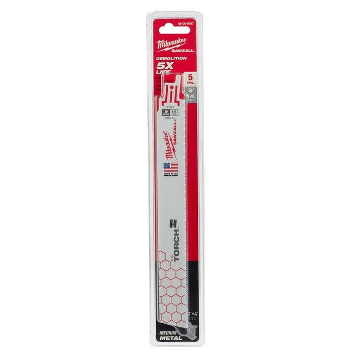 Milwaukee Tool Power Tools Accessories Milwaukee 9 in. 14 TPI THE TORCH™ SAWZALL® Blade 5PK