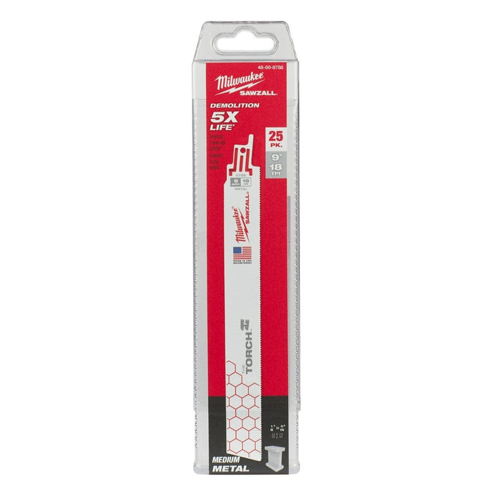 Milwaukee Tool Power Tools Accessories Milwaukee 9 in. 18 TPI THE TORCH™ SAWZALL® Blade 25PK