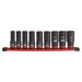 Milwaukee Tool Accessories Milwaukee 9PC SHOCKWAVE™ Impact Duty™ 1/2" Drive SAE Deep 6 Point Socket Set