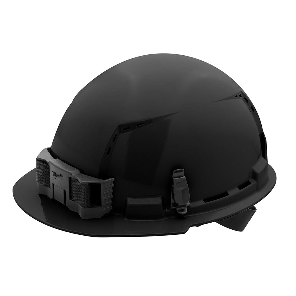 Milwaukee Tool Apparel and Safety Gear Milwaukee Black Front Brim Vented Hard Hat w/4pt Ratcheting Suspension - Type 1, Class C
