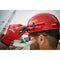 Milwaukee Tool Apparel and Safety Gear Milwaukee Black Front Brim Vented Hard Hat w/4pt Ratcheting Suspension - Type 1, Class C