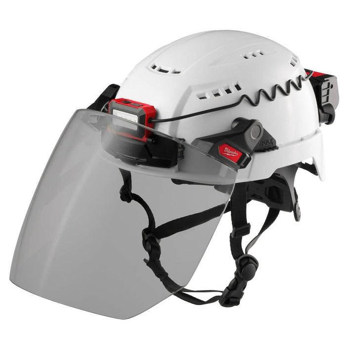 Milwaukee Tool Apparel and Safety Gear Milwaukee BOLT™ Full Face Shield - Gray Dual Coat Lens (Compatible with Milwaukee® Safety Helmet [No Brim])