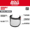 Milwaukee Tool Apparel and Safety Gear Milwaukee BOLT™ Full Face Shield - Metal Mesh (Compatible with Milwaukee® Safety Helmets & Hard Hats)