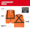 Milwaukee Tool Milwaukee Class 2 High Visibility Orange  Mesh One Pocket Safety Vest - L/XL (CSA)