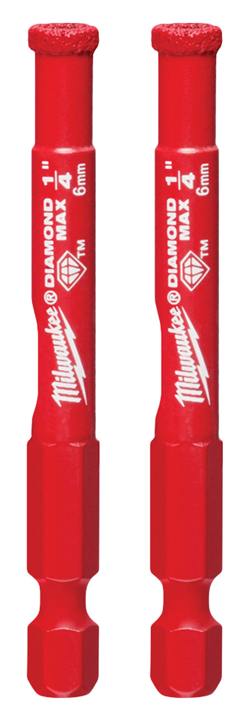 Milwaukee Tool Milwaukee DIAMOND MAX™ 1/4 in. Diamond Grit Hole Saw 2 PK