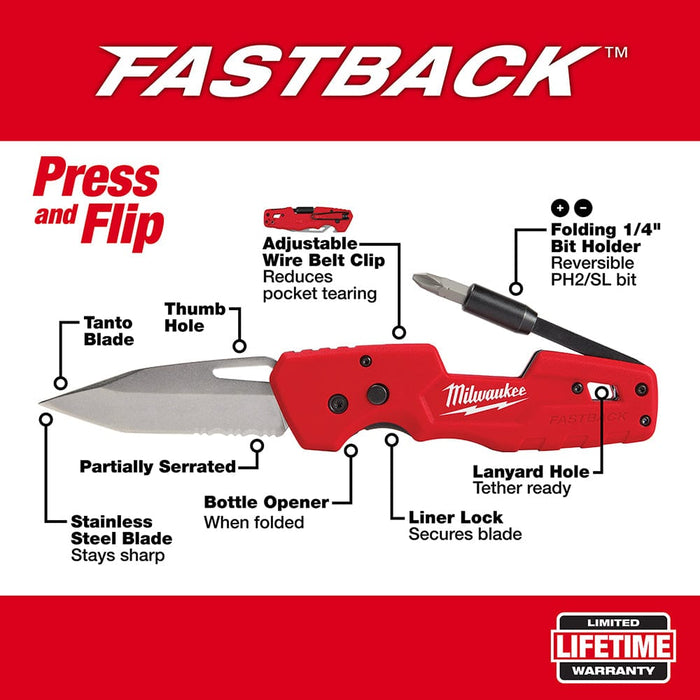 Milwaukee Tool Milwaukee FASTBACK™ 5in1 Folding Knife