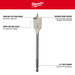 Milwaukee Tool Power Tools Accessories Milwaukee Flat Boring Bit 1-1/8 in. x 6 in.