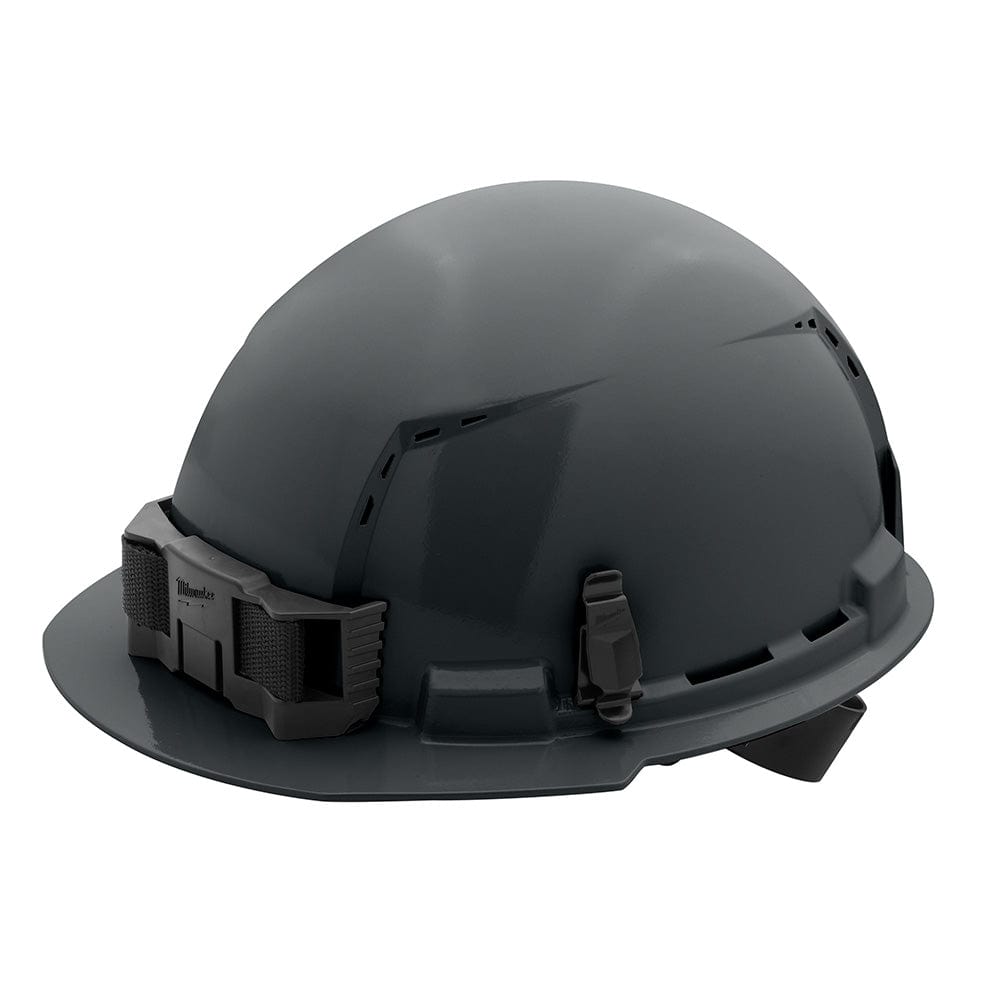 Milwaukee Tool Apparel and Safety Gear Milwaukee Gray Front Brim Vented Hard Hat w/4pt Ratcheting Suspension - Type 1, Class C