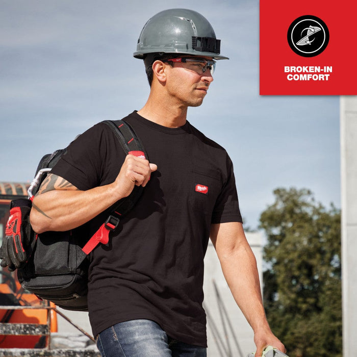 Milwaukee Tool Apparel and Safety Gear Milwaukee GRIDIRON™ Pocket T-Shirt - Short Sleeve Black 2X