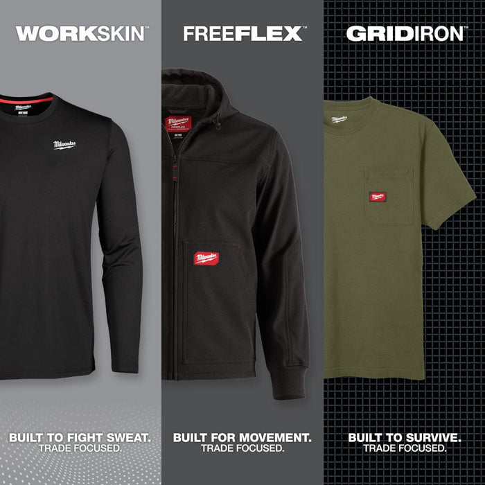 Milwaukee Tool Apparel and Safety Gear Milwaukee GRIDIRON™ Pocket T-Shirt - Short Sleeve Black 2X