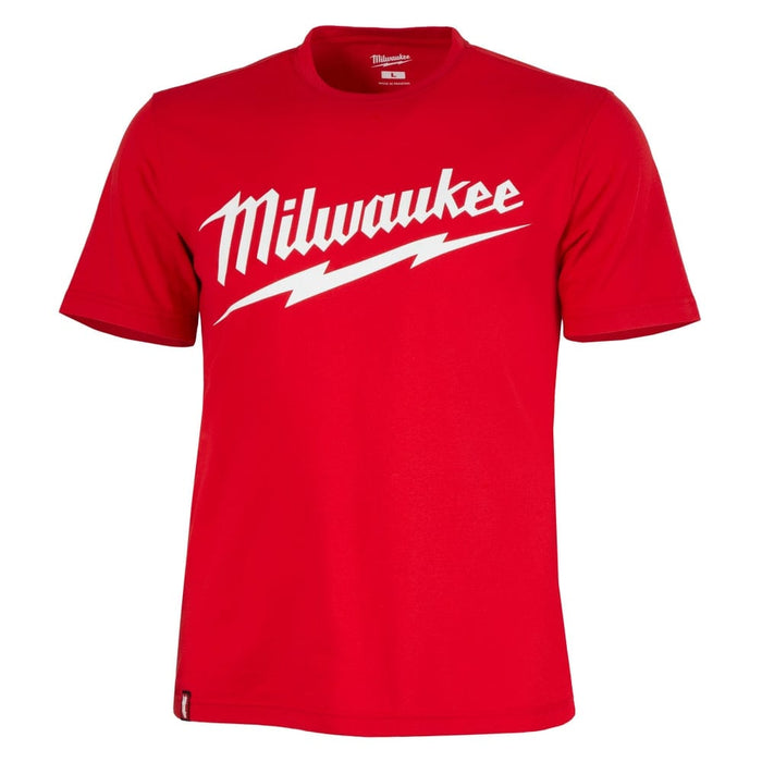 Milwaukee Tool Apparel and Safety Gear Milwaukee Heavy Duty T-Shirt - Short Sleeve Logo Red 2X