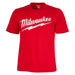 Milwaukee Tool Apparel and Safety Gear Milwaukee Heavy Duty T-Shirt - Short Sleeve Logo Red 2X