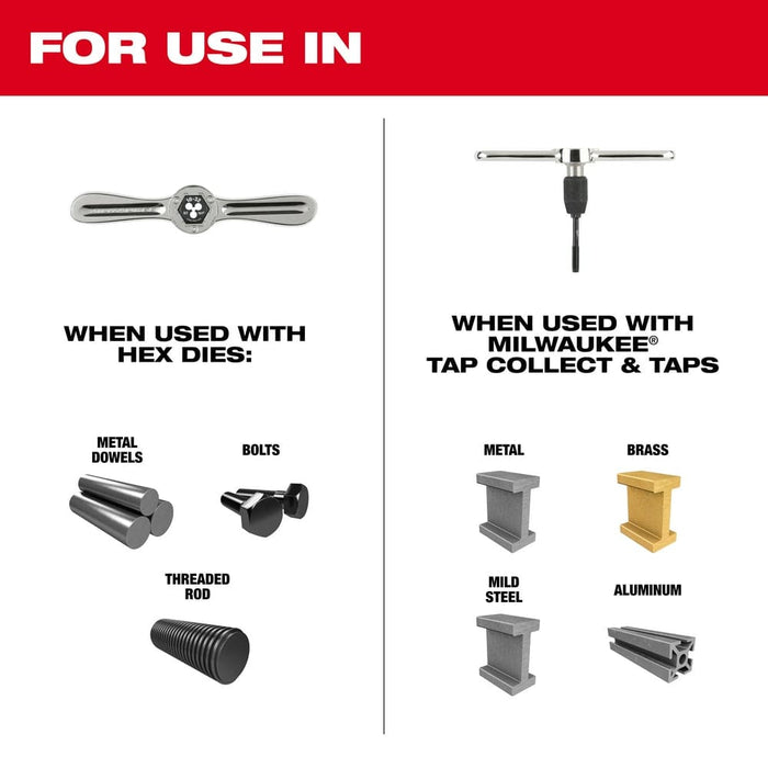 Milwaukee Tool Milwaukee Hex-LOK™ 2-in-1 Tap and Die Threading Handle