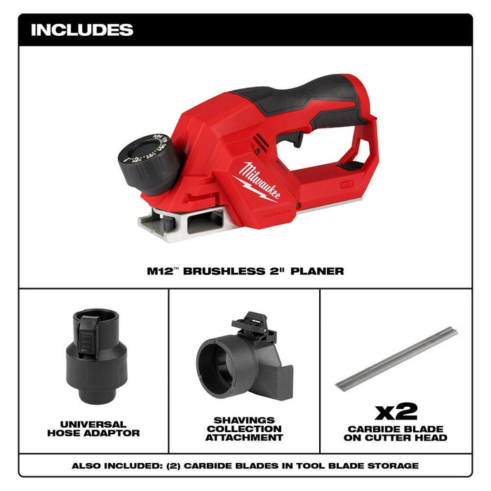 Milwaukee Tool Tools Milwaukee M12™ Brushless 2" Planer