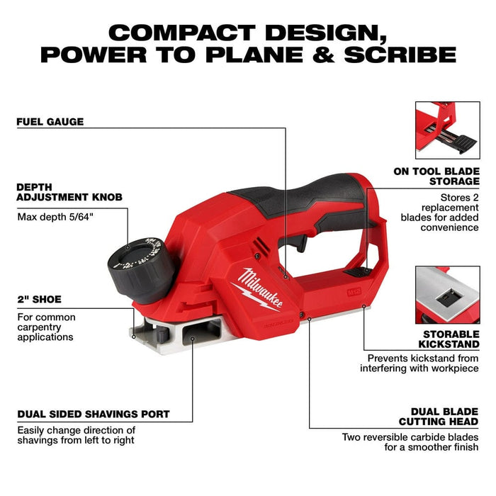 Milwaukee Tool Tools Milwaukee M12™ Brushless 2" Planer