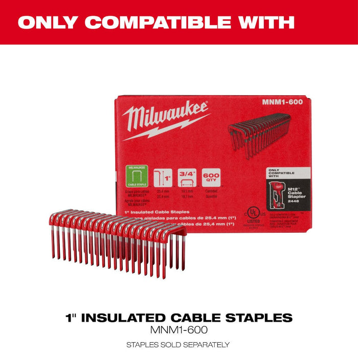 Milwaukee Tool Air Tools and Compressors Milwaukee M12™ Cable Stapler