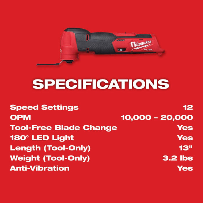 Milwaukee Tool Tools Milwaukee M12 FUEL™ Oscillating Multi-Tool