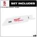 Milwaukee Tool Accessories Milwaukee M12 HACKZALL® Bi-Metal Blade - Duct 5PK