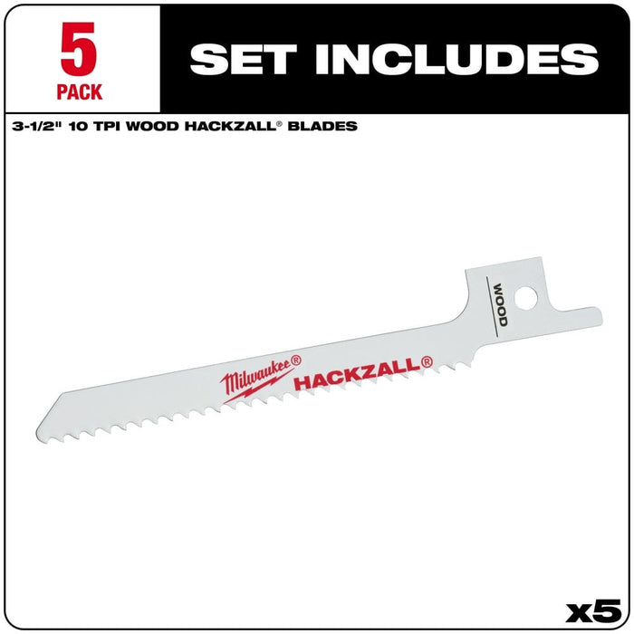 Milwaukee Tool Accessories Milwaukee M12 HACKZALL® Bi-Metal Blade - Wood Scroll 5PK