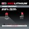 Milwaukee Tool Tools Milwaukee M12 REDLITHIUM™ HIGH OUTPUT™ CP2.5 Battery Pack