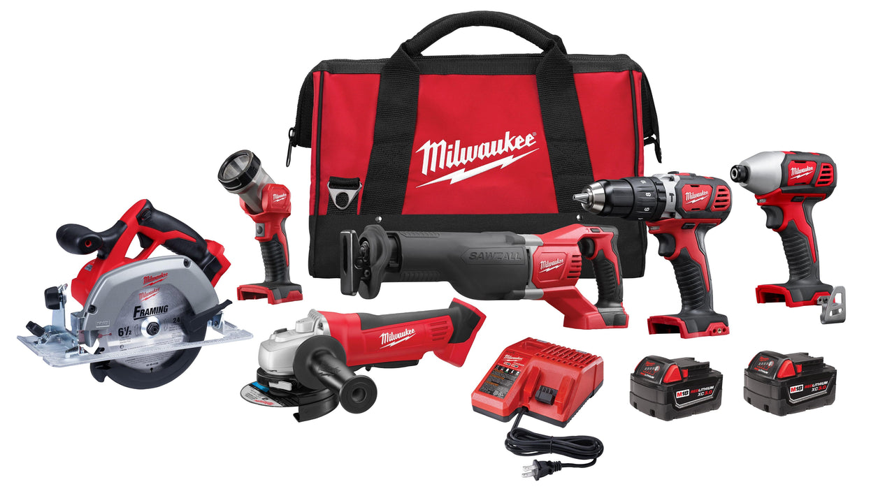 Milwaukee Tool Tools Milwaukee M18™ Cordless Lithium-Ion 6-Tool Combo Kit