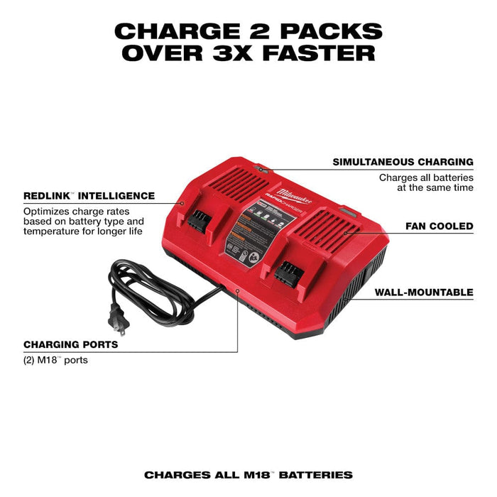 Milwaukee Tool Tools Milwaukee M18™ Dual Bay Simultaneous Rapid Charger