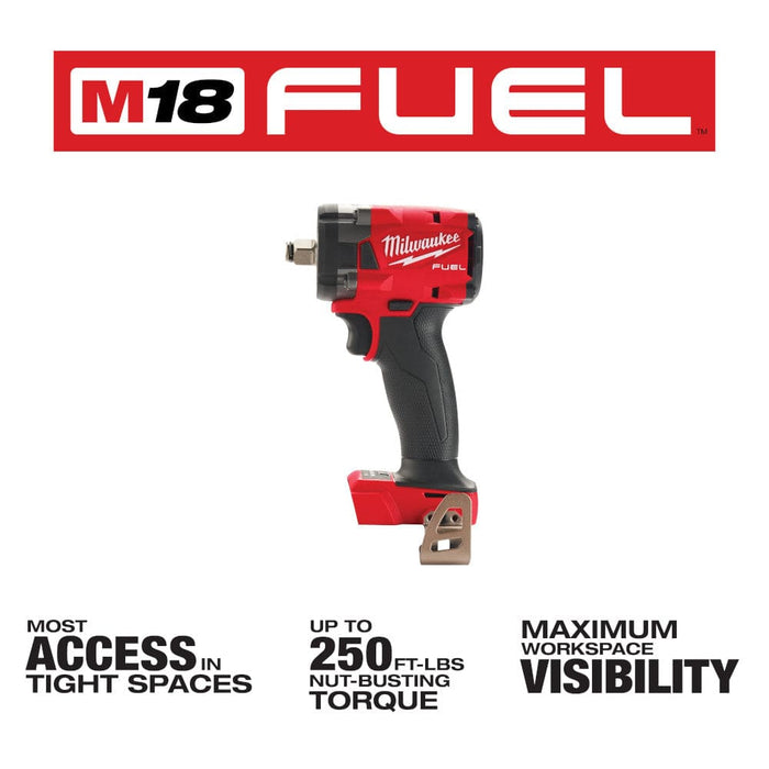 Milwaukee Tool Tools Milwaukee M18 FUEL™ 1/2 Compact Impact Wrench w/ Friction Ring