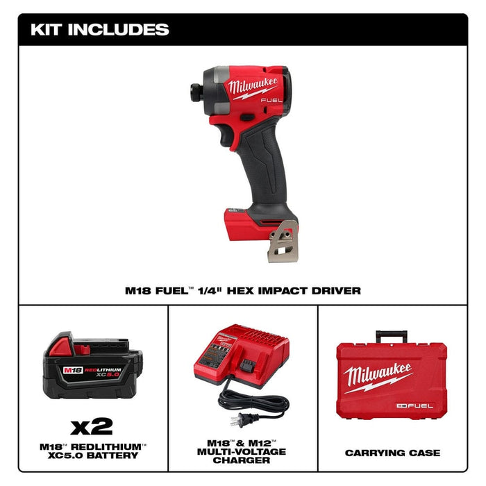 Milwaukee Tool Tools Milwaukee M18 FUEL™ 1/4" Hex Impact Driver Kit