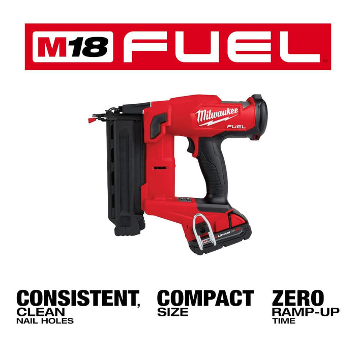 Milwaukee Tool Air Tools and Compressors Milwaukee M18 FUEL™ 18 Gauge Brad Nailer Kit