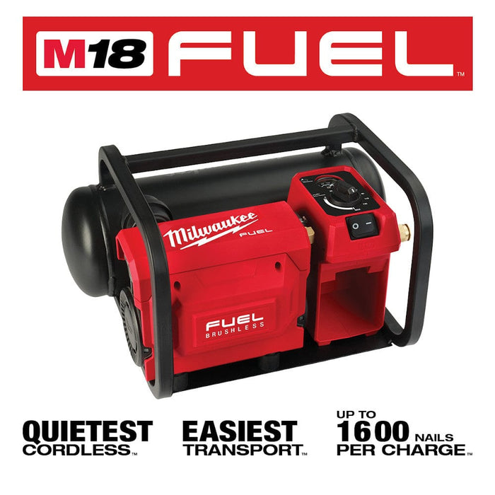 Milwaukee Tool Air Tools and Compressors Milwaukee M18 FUEL™ 2 Gallon Compact Quiet Compressor