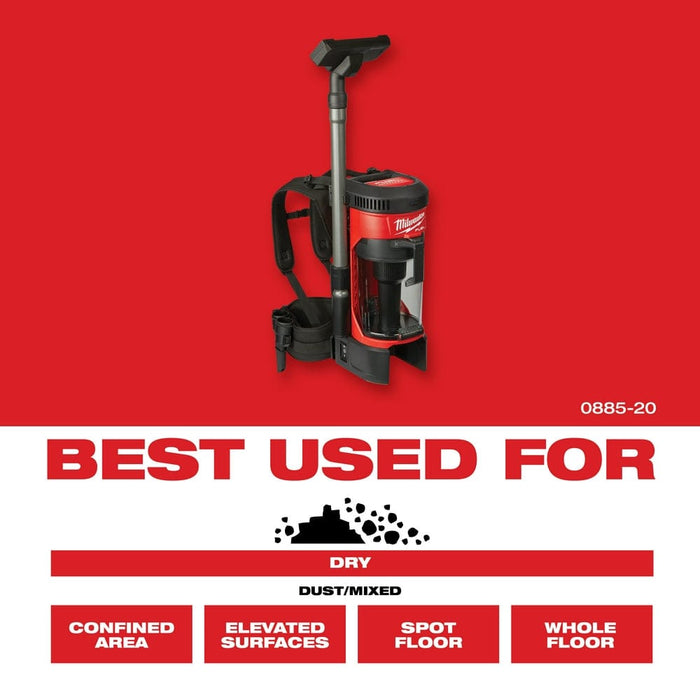 Milwaukee Tool Tools Milwaukee M18 FUEL™ 3-in-1 Backpack Vacuum