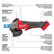 Milwaukee Tool Tools Milwaukee M18 FUEL™ 4-1/2" / 5" Braking Grinder w/ ONE-KEY™ Paddle Switch, No Lock