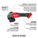 Milwaukee Tool Tools Milwaukee M18 FUEL™ 4-1/2" / 5" Variable Speed Braking Grinder, Slide Switch Lock-On