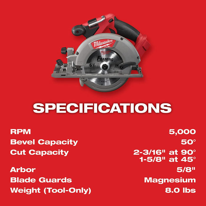 Milwaukee Tool Tools Milwaukee M18 FUEL™ 6-1/2 in. Circular Saw