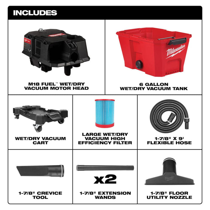 Milwaukee Tool Milwaukee M18 FUEL™ 6 Gallon Wet/Dry Vacuum