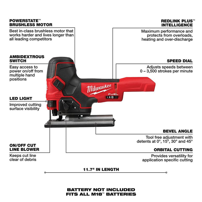 Milwaukee Tool Tools Milwaukee M18 FUEL™ Barrel Grip Jig Saw