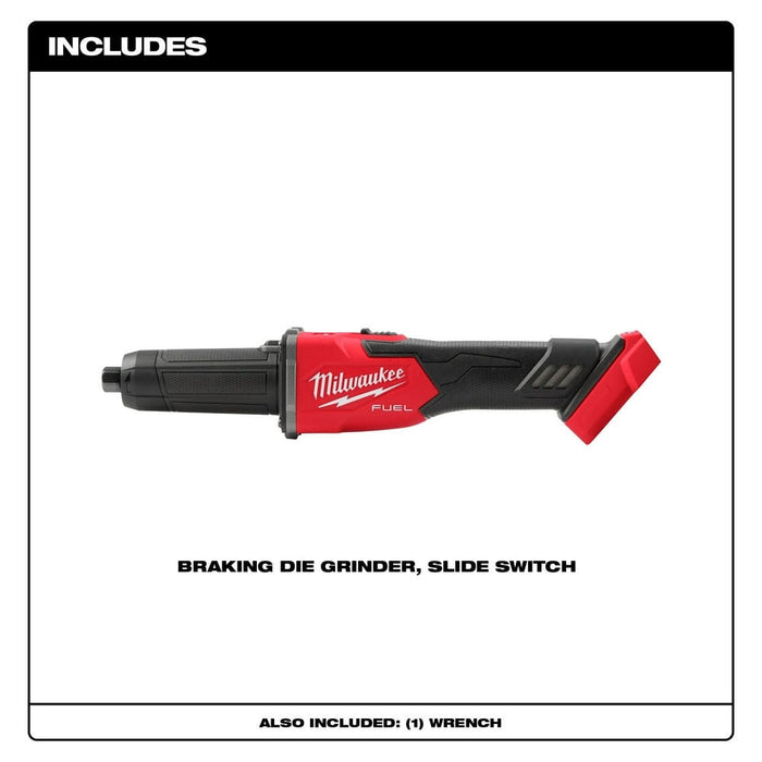 Milwaukee Tool Tools Milwaukee M18 FUEL™ Braking Die Grinder, Slide Switch