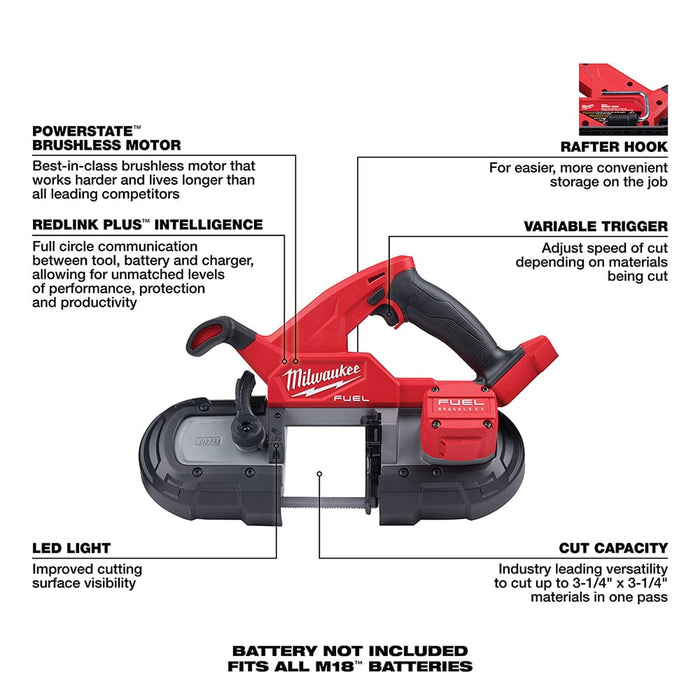 Milwaukee Tool Tools Milwaukee M18 FUEL™ Compact Band Saw