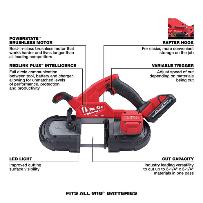 Milwaukee Tool Tools Milwaukee M18 FUEL™ Compact Band Saw Kit