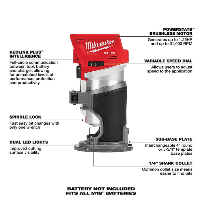 Milwaukee Tool Tools Milwaukee M18 FUEL™ Compact Router