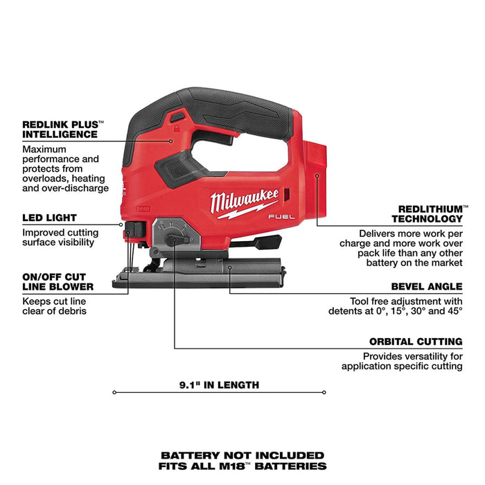 Milwaukee Tool Tools Milwaukee M18 FUEL™ D-handle Jig Saw