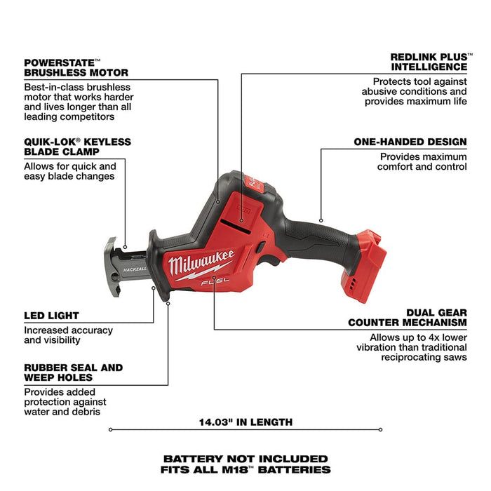 Milwaukee Tool Tools Milwaukee M18 FUEL™ HACKZALL® Reciprocating Saw