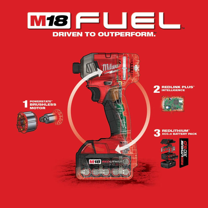 Milwaukee Tool Tools Milwaukee M18 FUEL™ SURGE™ 1/4 in. Hex Hydraulic Driver Kit