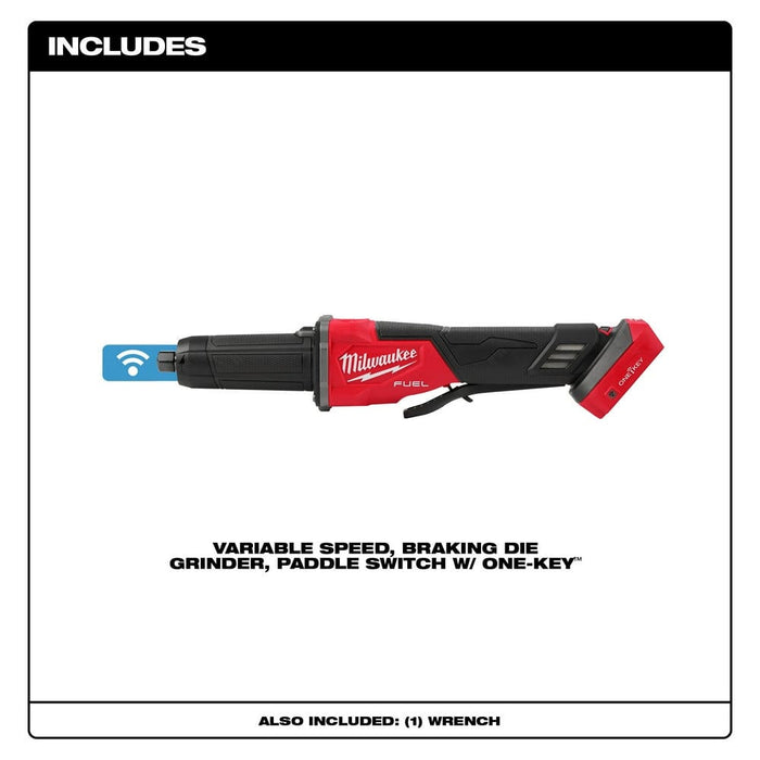 Milwaukee Tool Tools Milwaukee M18 FUEL™ Variable Speed, Braking Die Grinder, Paddle Switch w/ ONE-KEY™