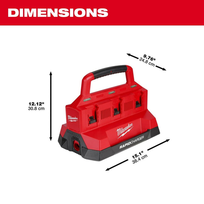 Milwaukee Tool Tools Milwaukee M18™ PACKOUT™ Six Bay Rapid Charger