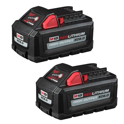 Milwaukee Tool Power Tools Accessories Milwaukee M18™ REDLITHIUM™ HIGH OUTPUT™ XC 6.0Ah Battery Pack (2 Piece)